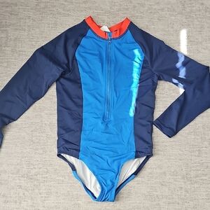 Hanna Andersson Blue and Orange Kids Rashguard